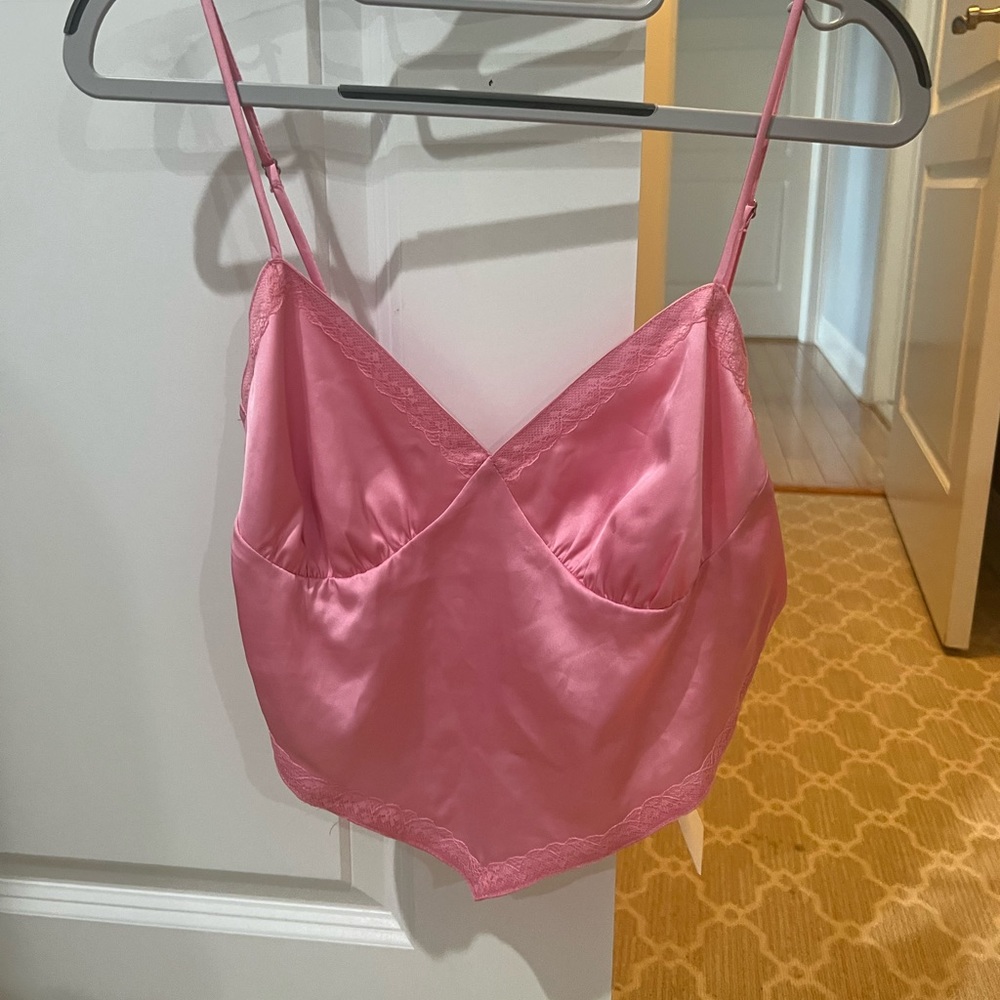 Brand new hot pink tie back top!